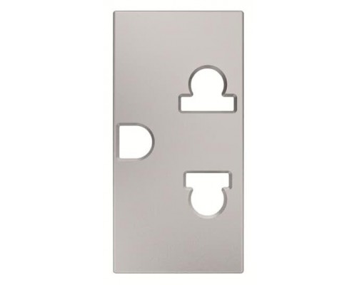 Механизм розетки EU/US стандарта Zenit 1-модульный серебристый ABB 2CLA213800N1301