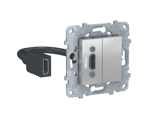 Механизм розетки HDMI UNICA NEW алюм. SchE NU543030