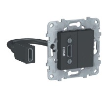 Механизм розетки HDMI UNICA NEW антрацит SchE NU543054