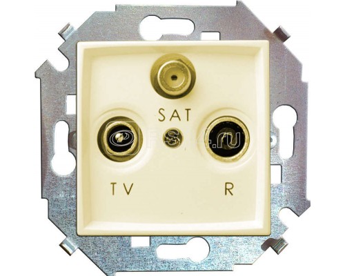 Механизм розетки R-TV-SAT 1-м СП Simon15 бел. Simon 1591466-030