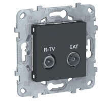 Механизм розетки R-TV/SAT UNICA NEW оконечная антрацит SchE NU545554