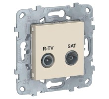 Механизм розетки R-TV/SAT UNICA NEW проходная беж. SchE NU545644