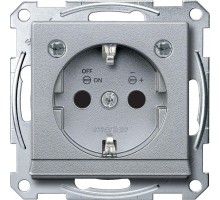 Механизм розетки SCHUKO с мод. светод. подсветкой алюм. SchE MTN2304-0460