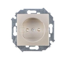 Механизм розетки Simon15 16А 250В 2P защ. шторки винт. зажим шампань Simon 1591444-034