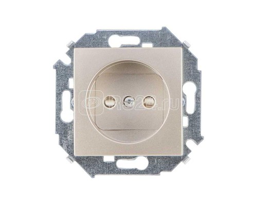 Механизм розетки Simon15 16А 250В 2P защ. шторки винт. зажим шампань Simon 1591444-034