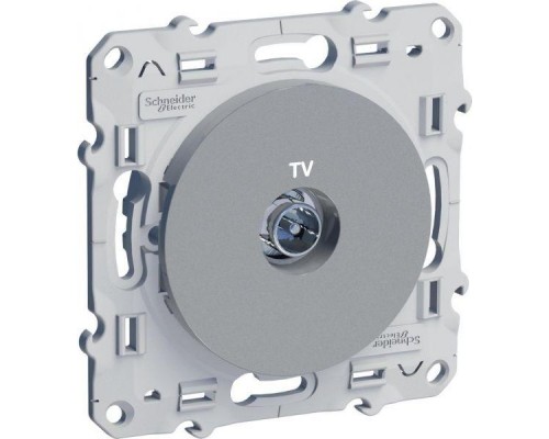 Механизм розетки TV 1-м Odace оконечная алюм. SchE S53R445
