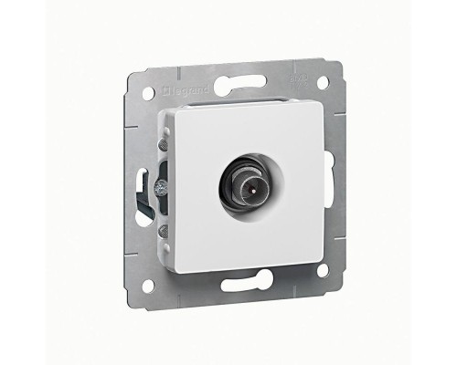 Механизм розетки TV 1-м СП Cariva проходная 14дБ 2150/2400МГц бел. Leg 773680