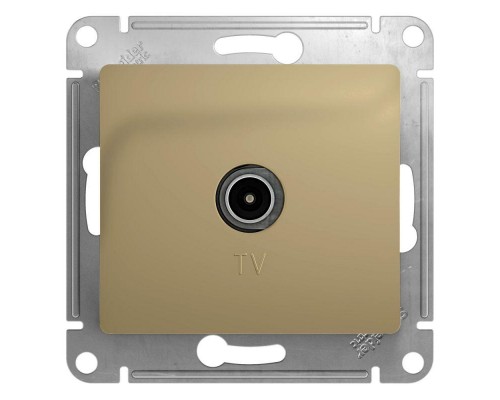Механизм розетки TV 1-м СП Glossa проходной 4DB титан SchE GSL000492