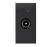 Механизм розетки TV 1мод. Zenit простой антрацит ABB 2CLA215070N1801