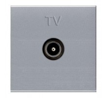 Механизм розетки TV 2мод. Zenit простой серебр. ABB 2CLA225070N1301