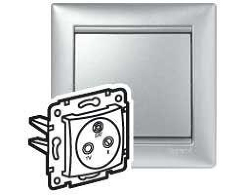 Механизм розетки TV-FM-SAT СП Valena проходная 14дБ алюм. Leg 770137