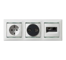 Механизм розетки TV-R СП Valena проходная 1.5дБ сл. кость Leg 774332
