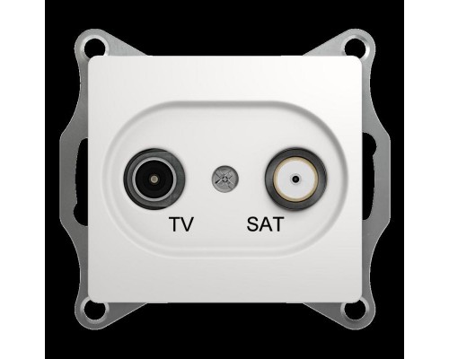 Механизм розетки TV-SAT 1-м СП Glossa проходной 4DB бел. SchE GSL000198