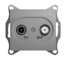 Механизм розетки TV-SAT 2-м СП Glossa оконечной 1DB алюм. SchE GSL000397
