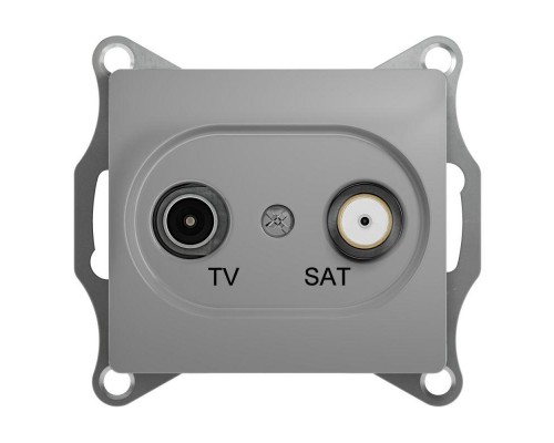 Механизм розетки TV-SAT 2-м СП Glossa оконечной 1DB алюм. SchE GSL000397
