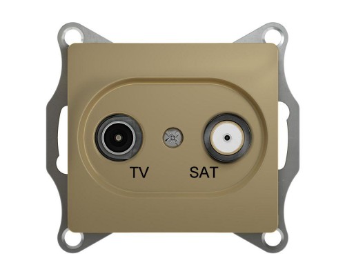 Механизм розетки TV-SAT 2-м СП Glossa оконечной 1DB титан SchE GSL000497