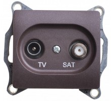 Механизм розетки TV-SAT Glossa 1DB оконечной шоколад SchE GSL000897