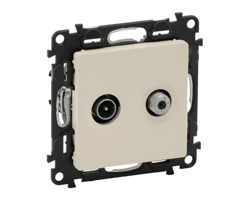Механизм розетки TV-SAT двухкабельной Valena Life с лиц. панелью сл. кость Leg 753558
