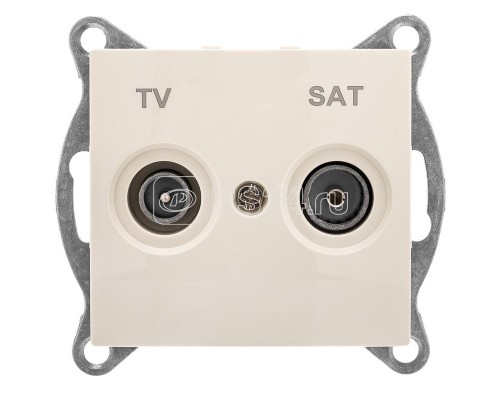 Механизм розетки TV+SAT оконечной СП Bravo беж. GUSI С10TS1-003