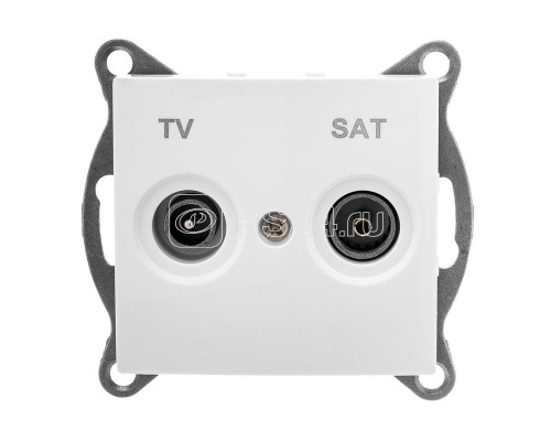 Механизм розетки TV+SAT оконечной СП Bravo бел. GUSI С10TS1-001