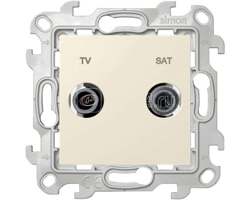 Механизм розетки TV-SAT проходная Simon24 сл. кость 2410485-031