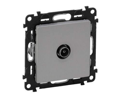 Механизм розетки TV оконечной Valena Life 1 выход 10дБ 0-862МГц с лиц. панелью алюм. Leg 753660