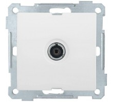 Механизм розетки TV СП BOLERO РТВ10-0-Б проход. бел. ИЭК EAB12-K01