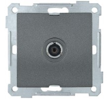 Механизм розетки TV СП BOLERO РТВ11-0-Б оконечной антрацит ИЭК EAB11-K95