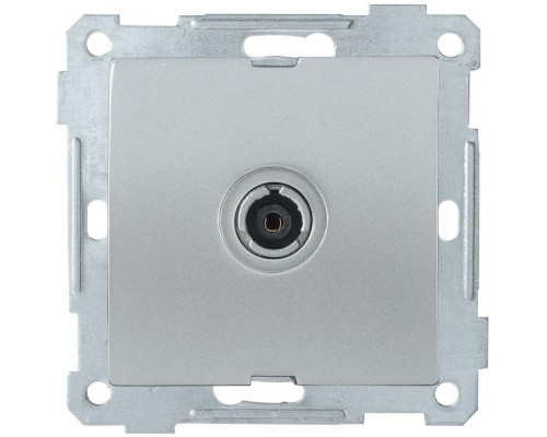 Механизм розетки TV СП BOLERO РТВ11-0-Б оконечной серебр. ИЭК EAB11-K23