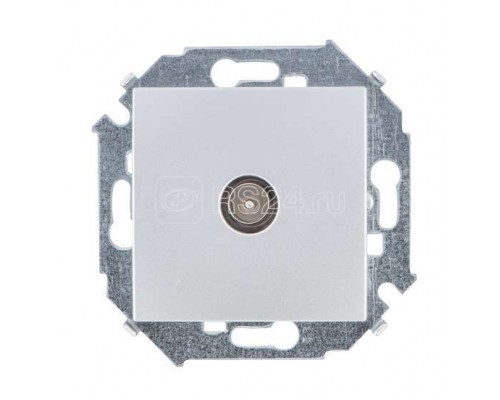 Механизм розетки TV СП Simon15 одиночная алюм. Simon 1591475-033
