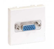 Механизм розетки VGA Simon27 широкий винты бел. Simon 2700091-030