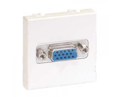 Механизм розетки VGA Simon27 широкий винты бел. Simon 2700091-030