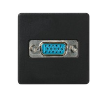 Механизм розетки VGA Simon27 широкий винты графит Simon 2700091-038