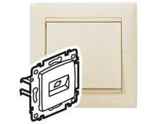 Механизм розетки информ. 2-м СП Valena RJ45 CAT.6 UTP на винтах сл. кость. Leg 774143