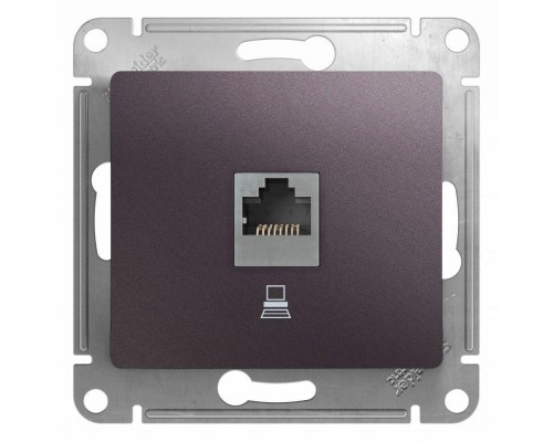 Механизм розетки комп. 1-м Glossa RJ45 кат.5е сиреневый туман SchE GSL001481K