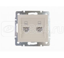 Механизм розетки комп. 2-м Рейн крем. LEZARD 703-0388-141
