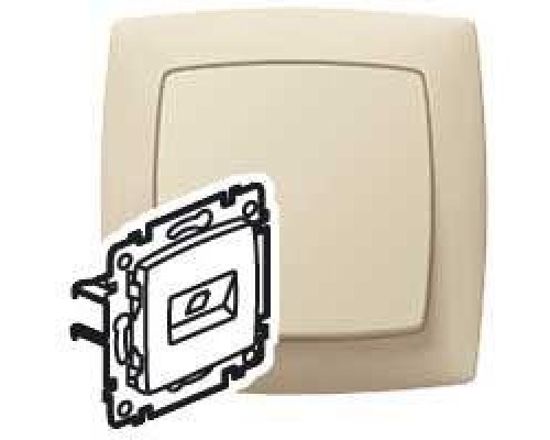 Механизм розетки комп. SUNO RJ45 UTP Cat. 5е 2в сл. кость Leg 774676