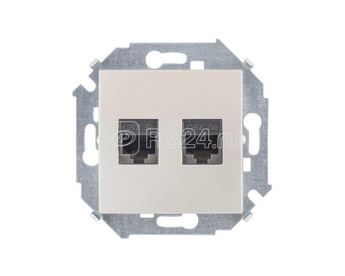 Механизм розетки комп. Simon15 2мод. RJ45 CAT.5E (AMP) шампань Simon 1591552-034