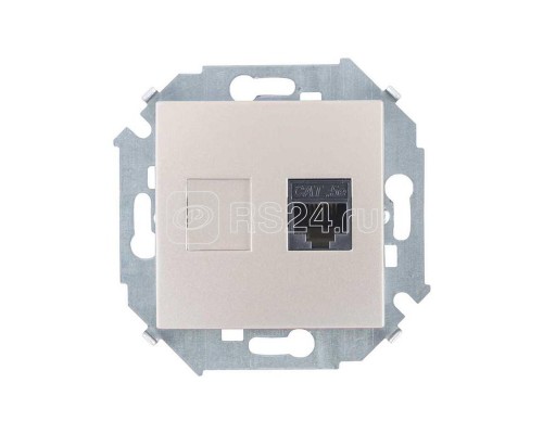 Механизм розетки комп. Simon15 RJ45 CAT.5E (AMP) шампань Simon 1591551-034