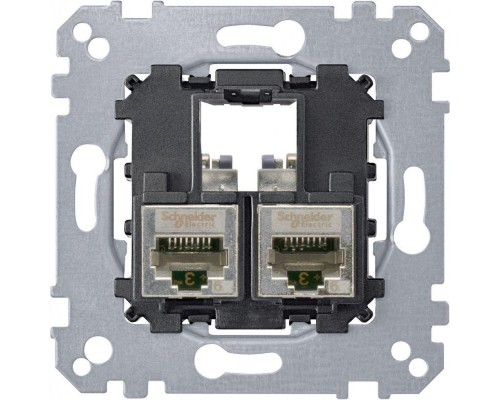 Механизм розетки комп. СП Merten 2 поста 5FTR RJ45 SchE MTN4575-0012