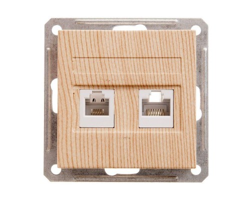 Механизм розетки комп. + телеф. 2-м СП W59 RJ11 + RJ45 сосна SchE RSI-251TK5E-7-86 (РСИ-251ТК5Е-7-86)