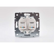 Механизм розетки компьютерн. 2-м СП KARINA RJ45 бел. LEZARD 707-0288-141