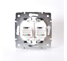 Механизм розетки компьютерн. 2-м СП KARINA RJ45 черн. бархат LEZARD 707-4288-141
