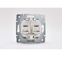 Механизм розетки компьютерн. 2-м СП KARINA RJ45 крем LEZARD 707-0388-141