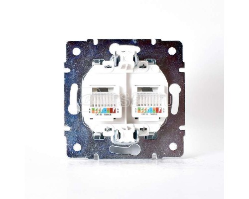 Механизм розетки компьютерн. 2-м СП KARINA RJ45 серебро мат. LEZARD 707-4388-141