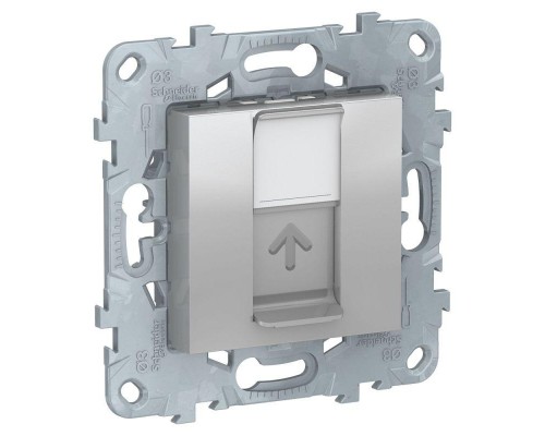 Механизм розетки компьютерная UNICA NEW RJ45 одиноч. кат.5е UTP алюм. SchE NU541130