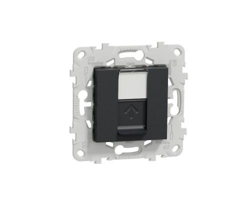Механизм розетки компьютерная UNICA NEW RJ45 одиноч. кат.6 UTP антрацит SchE NU541554