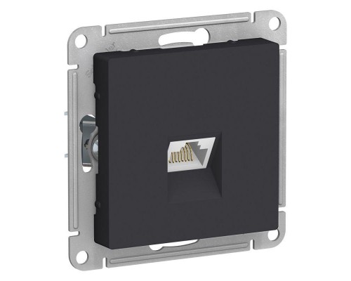 Механизм розетки компьютерной ATLASDESIGN RJ45 кат. 6А карбон SchE ATN001086