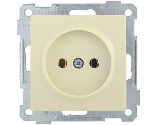 Механизм розетки СП BOLERO РС10-1-0-Б 10А без заземл. крем. ИЭК ERB10-K33-10