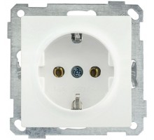 Механизм розетки СП BOLERO РС11-1-0-Б 16А с заземл. бел. ИЭК ERB11-K01-16-1